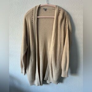 Women's Light Pink  Open-Front Sweater